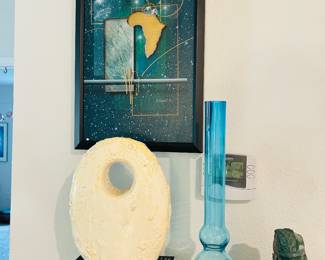 Out of Africa, Original Oil, Waterford, Vase