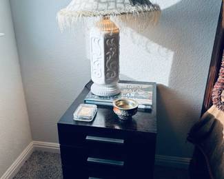 Small side tables, lamps