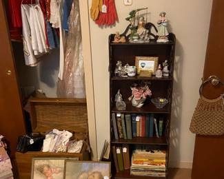 Old books, figurines 