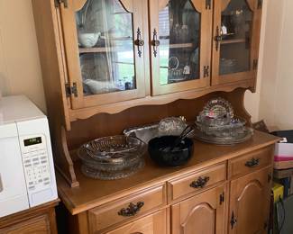 Old Early American Hutch comes in two pieces- easy for moving