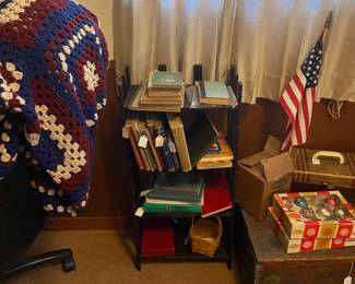 Book shelf with old books 