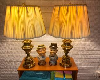 Stiffel Brass Table Lamps - Pair!