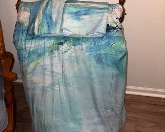 King Coastal Print Duvet W/Insert & Shams!