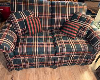 Rowe Plaid Love Seat