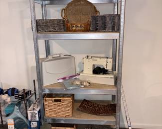 Singer Sewing Machine #5528, Baskets, Storage Rack!
