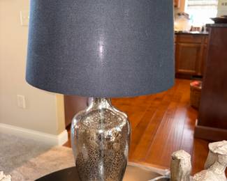 Mercury Glass Lamp w/Black Base #LB1052!