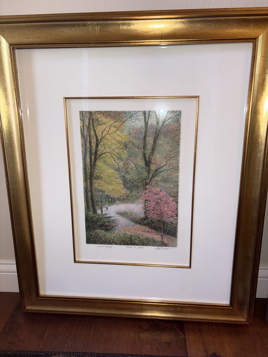 Framed Artist Proof By Harold Altman “Path I”  1993 Lithograph In Color!