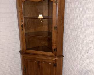 Tell City Hard Rock Maple Corner Cabinet!