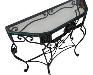 Wrought-Iron Entry Way Half Table