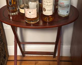 Antique small round folding table