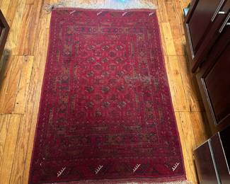 Handmade antique wool rug