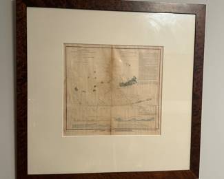 Antique hand painted map