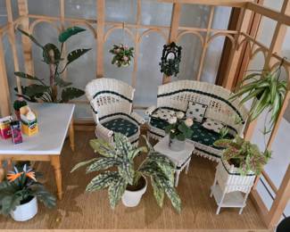 Greenhouse with wicker furniture - sold as a complete room