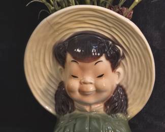 Vintage Face Vase