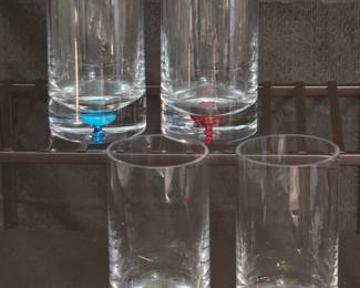 suspended bubble glasses - hand-blown