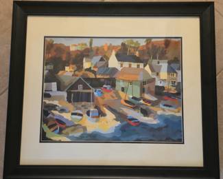 framed seaside print by Richard Tuff