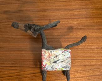 Artist signed wooden sculpture