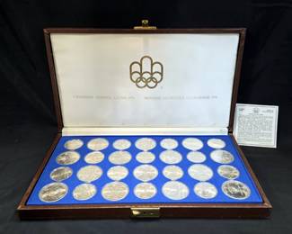 1976 Uncirculated Canadian Olympic Coin Set in Display Box, Series I Through VII