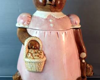 Certified International 1994 Peggy Jo Ackley Bear Cookie Jar