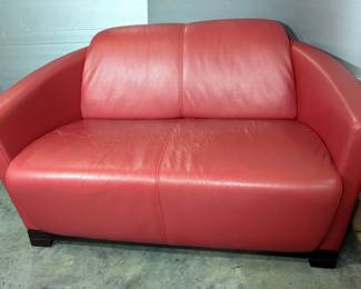 Caliá Italia Red Leather Armchair