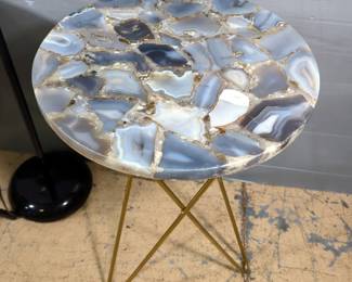 Modern Floor Lamp with Two Accent Tables