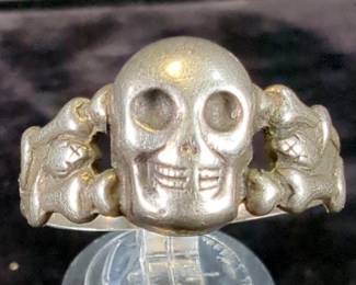 Sterling Silver Skull Rings, Qty 3, Sizes 7, 8.5, & 10