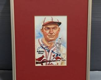 St. Louis Cardinals Johnny Mize Autographed Perez-Steele Postcard, With Sports Collectibles COA