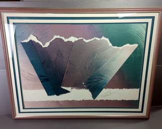 Abstract Print Believed To Be By Laura Crehuet Berman (Spanish-American, 1973- ), Signed And Numbered 51/375, Framed And Matted, 46.5" X 60"
