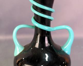 Hand Blown Art Glass Vases, Qty 3