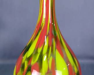 Hand Blown Art Glass Vases, Qty 4