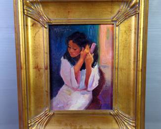 Michael Bingham (American), Original Oil On Canvas, Signed, Framed, Includes Artist Biography On The Back, 21" X 18"