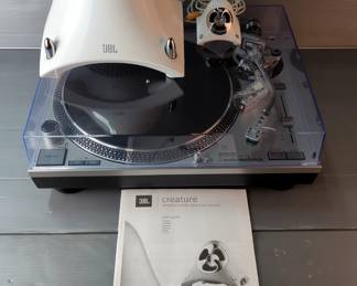 Audio-Technica AT-PL120 Direct Drive Professional Turntable with JBL Creature Speaker Set