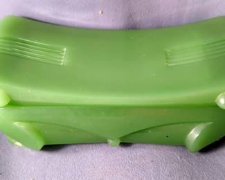 Green Jadeite Glass Trinket Box