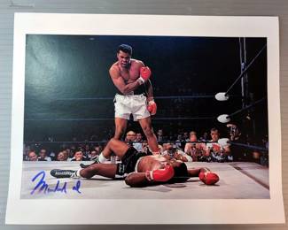 Muhammad Ali Autographed Boxing Photo Print