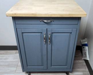 Rolling Island Cabinet, 28" W X 19" D X 36" H