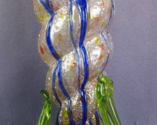 Hand Blown Art Glass Vases, Qty 6