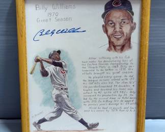 Chicago Cubs Billy Williams Autographed '1970 Great Season' Lithograph Print, Includes JWS Sports Collectibles COA
