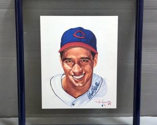 Cleveland Indians Bob Feller Autographed 'Living Legends' Artwork Print , Numbered 50 of 5000, With Sports Collectibles COA
