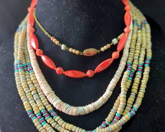 Beaded Necklaces and Bracelets, Qty 8