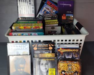 DVDs, CDs, VHS Tapes and Cassettes