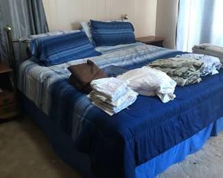 King brass bed set