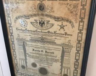 Mason certificate