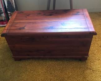 Cedar chest on wheels