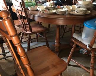 Oak table and chairs