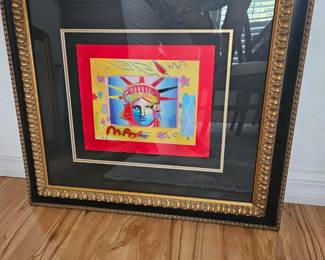 Peter Max Liberty Head Signed $1285.00
