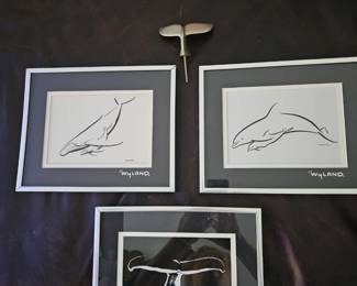 Set of 3 Wyland prints framed 10.5 x 8.5 $115.00