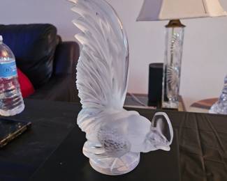 Item #050 Lalique Rare Rooster "Cog Nain" Hood Mascot Price $455.00