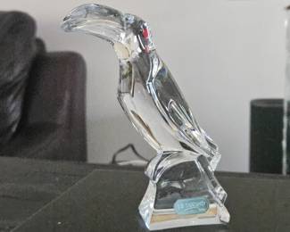 Item#044 French signed crystal J.G. Durand Toucan Bird in original box. Price $40.00