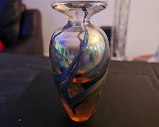 Item # 053 Vintage Robert Held Iridescence Art Glass Perfume Bottle Price $85.00