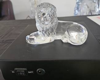 Item# 042 Lovely Waterford glass English Lion Price $95.00